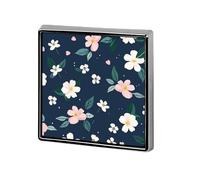 Épinglette carrée en forme de fleur bleu marine pour femme, boutons et épingles fantaisie en métal, jolie broche rétro pour sac, chapeau, sac à dos, cravate, costume, accessoire de fête de mariage