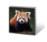 Épinglette carrée en forme de panda rouge pour femme, boutons et épingles, en métal, jolie broche rétro pour sac, chapeau, sac à dos, cravate, costume, accessoire de fête de mariage