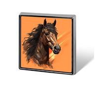 Épinglette carrée en forme de tête de cheval pour femme - Boutons et épingles en métal - Jolie broche rétro pour sac à dos - Accessoire de fête de mariage