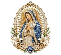 Épinglette chrétienne de la Vierge, broche pour hommes sur le thème religieux avec décor doré et coloré, bleu, épingles de Jésus