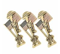 Épinglette commémorative en alliage faite à la main pour soldat, revers ou chapeau, badge commémoratif militaire vétéran, broche drapeau patriotique, taille unique, Métal