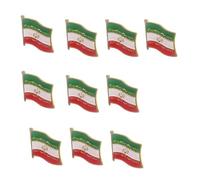 Épinglette de collection sur le thème de l'Iran avec base en métal robuste et cristaux transparents motif drapeau pour offrir une broche traditionnelle, One Size, Comme décrit