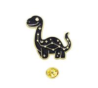 Épinglette de revers de constellations d'animaux de dessin animé noir dinosaure badge sac à dos vêtements ornement pour tenue décontractée et fête broche mignonne, taille unique, Comme décrit