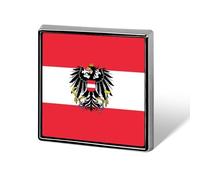Épinglette Drapeau De La République D'Autriche Broche Créative En Forme De Carré De Cercle Cœur Souvenir Patriotique De Style National Accessoire Fantaisie Unisexe