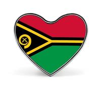Épinglette Drapeau De La République Du Vanuatu Broche Créative En Forme De Carré De Cercle Cœur Souvenir Patriotique De Style National Accessoire Fantaisie Unisexe