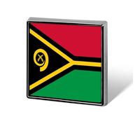 Épinglette Drapeau De La République Du Vanuatu Broche Créative En Forme De Carré De Cercle Cœur Souvenir Patriotique De Style National Accessoire Fantaisie Unisexe