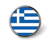 Épinglette Drapeau De La République Hellénique Broche Créative En Forme De Carré De Cercle Cœur Souvenir Patriotique De Style National Accessoire Fantaisie Unisexe