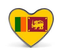 Épinglette Drapeau De La République Socialiste Du Sri Lanka Broche Créative En Forme De Carré De Cercle Cœur Souvenir Patriotique De Style National Accessoire Fantaisie Unisexe
