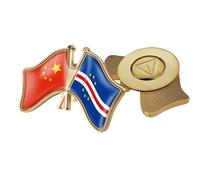 Épinglette Drapeau De L'Amitié Chine Et Bouddha - Badges Patriotiques Géométriques, Broche Fantaisie, Épingle De Carte, Bijoux Créatifs Pour Femmes Et Hommes, Cadeau De Voyage Magnétique A
