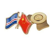 Épinglette Drapeau De L'Amitié Chine Et Bouddha - Badges Patriotiques Géométriques, Broche Fantaisie, Épingle De Carte, Bijoux Créatifs Pour Femmes Et Hommes, Cadeau De Voyage Magnétique B