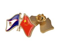 Épinglette Drapeau De L'Amitié Entre La Chine Et Les États-Unis, Samoa - Badges Patriotiques Géométriques, Broche Fantaisie, Carte, Bijoux Créatifs Pour Femmes, Papillon B