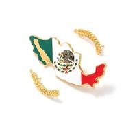Épinglette drapeau du Mexique, badge national mexicain en métal émaillé | Broche patriotique pour chapeau, cravate, vêtements, sac à dos | Cadeaux de voyage pour homme et femme
