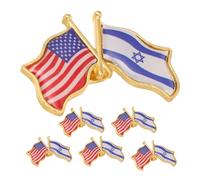Épinglette Drapeau Israël États- 6 Pièces en Alliage de Zinc | Finition Émail Brillante, Fermeture Sécurisée, et Chapeaux, Événements Patriotiques