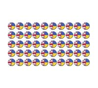 Épinglette drapeau ukrainien du Royaume-Uni, drapeau de l'amitié ukrainienne, badges de soutien de l'Ukraine, drapeau ukrainien pour broche cercle de drapeau de paix, 50pcs