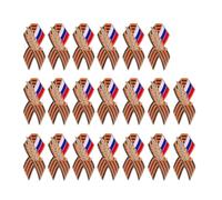 Épinglette du drapeau russe en alliage Zn, broche thème de l ' union soviétique avec ruban et oreilles de blé, épingle à revers patriotique, 5/20 / 50 pièces