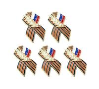 Épinglette du drapeau russe en alliage Zn, broche thème de l ' union soviétique avec ruban et oreilles de blé, épingle à revers patriotique, 5/20 / 50 pièces