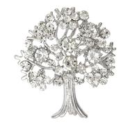 Épinglette élégante en forme d'arbres de vie sophistiquée pour femme, pull, manteau, badges, accessoire broche en alliage, taille unique, Comme décrit