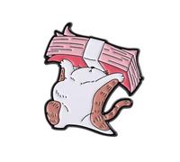 Épinglette émaillée à thème chat drôle accessoire de vêtements en alliage pour les fêtes à porter chaque jour des événements et des robes créatives bijoux à thème animaux, One Size, Comme décrit