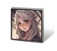 Épinglette en alliage d'aluminium pour cheveux blancs personnalisée, mini broche classique 1,8 x 1,8 cm pour sac à dos, chapeau, costume, veste, décoration de vêtements