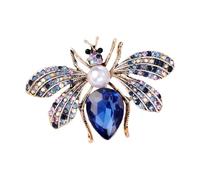 Épinglette en alliage de zinc légère et confortable en forme d'abeilles avec diamants pour un usage quotidien Broche en strass