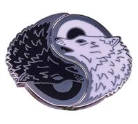 Épinglette en émail Yin Yang - Motif animaux sauvages - Style gothique, Klein, Métal non précieux