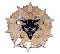Épinglette en émail Yin Yang - Motif animaux sauvages - Style gothique, Klein, Métal non précieux