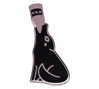 Épinglette en émail Yin Yang - Motif animaux sauvages - Style gothique, Klein, Métal non précieux