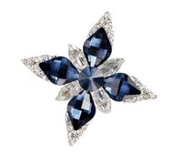 Épinglette en métal avec cristal étoilé à 8 branches étincelantes pour tenues et accessoires de fête, bijou fantaisie élégant, Einheitsgröße, comme décrit