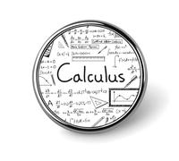 Épinglette en métal émaillée, Style Classique Rond, sur Le thème des mathématiques, de la géométrie et du calcul différentiel et intégral. Idéale pour Vestes, Sacs à Dos et Sacs.