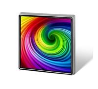 Épinglette en spirale arc-en-ciel personnalisée en alliage d'aluminium - Mini broche classique - 1,8 x 1,8 cm - Pour sacs à dos, chapeaux, costumes, vestes, vêtements