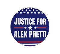 Épinglette « Justice pour Alex Pretti » (1 pièce), badge rond « Justice pour Pretti », diamètre : 5,8 cm (2,3 po)