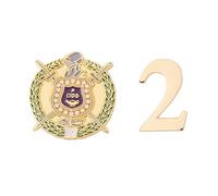 Épinglette Omega Psi Phi OPP Omega Man D9 Divine 9 Cross Over Initiation en émail Fraternité Tenue formelle Blazer Veste (Ensemble de broches numéro de ligne - #2), Métal, Sans pierre précieuse