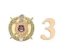 Épinglette Omega Psi Phi OPP Omega Man D9 Divine 9 Cross Over Initiation en émail Fraternité Tenue formelle Blazer Veste (Ensemble de broches numéro de ligne - #3), Métal, Sans pierre précieuse