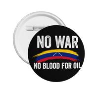 Épinglette « Pas de guerre contre le Venezuela » et « Pas de sang pour le pétrole » (1 pièce)