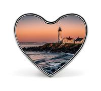 Épinglette personnalisée en alliage d'aluminium en forme de phare de Portland River - Mini broche classique pour sac à dos, chapeau, costume, veste