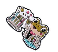 Épinglette polyvalente de technicien de laboratoire grenouilles avec design microscope pour une tenue décontractée, taille unique, Comme décrit