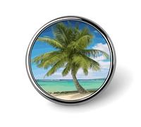 Épinglette pour homme et femme - Badge rond en métal avec fleurs violettes et bleu sarcelle pour chemises, vestes, chapeaux | Accessoire de mode durable et cadeau pour hommes, femmes, événements