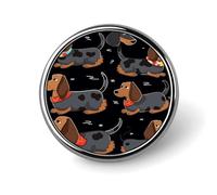 Épinglette pour homme et femme - Badge rond en métal pour chemises, vestes, chapeaux - Accessoire de mode durable et cadeau pour homme, femme, événements, Circular, Aluminium, Pas de gemme