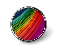 Épinglette pour homme et femme - Insigne rond en métal intéressant pour chemises, vestes, chapeaux | Accessoire de mode durable et cadeau pour hommes, femmes, événements, Circular, Aluminium, Pas de