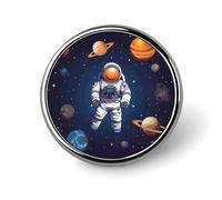 Épinglette pour homme et femme - Insigne rond en métal intéressant pour chemises, vestes, chapeaux | Accessoire de mode durable et cadeau pour hommes, femmes, événements, Circular, Aluminium, Pas de