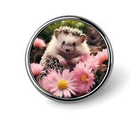 Épinglette pour homme et femme - Un badge rond en métal marron pour chemises, vestes, chapeaux | Accessoire de mode durable et cadeau pour hommes, femmes, événements, Circular, Aluminium, Pas de gemme