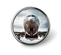 Épinglette pour homme et femme - Un badge rond en métal marron pour chemises, vestes, chapeaux | Accessoire de mode durable et cadeau pour hommes, femmes, événements, Circular, Aluminium, Pas de gemme