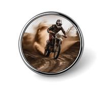 Épinglette ronde de motocross pour femme - Boutons et épingles en métal - Jolie broche rétro - Épingles de sac à dos pour chapeau, sacs à dos, cravate, costume de fête de mariage, accessoire