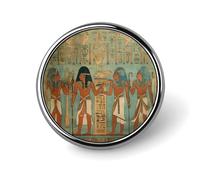 Épinglette ronde en émail pour femme de l'Égypte ancienne - Fournitures d'artisanat durables et tendance - Accessoire de costume