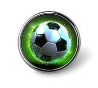 Épinglette ronde en forme de ballon de football cool pour femme, boutons et épingles, badge en métal, jolie broche rétro pour sac à dos, cravate, accessoire de fête de mariage, circulaire, aluminium