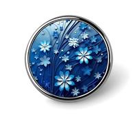 Épinglette ronde en forme de mini fleur bleue pour femme, boutons et épingles, broche en métal, jolie broche rétro pour sac, chapeau, sac à dos, cravate, costume, accessoire de fête de mariage