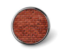 Épinglette ronde en forme de mur de briques rouges pour femme, boutons et épingles en métal, jolie broche rétro, épingle à dos tendance, épingles pour chapeau, sacs à dos, cravate, accessoire de fête