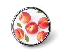 Épinglette ronde en forme de pêche pour femme, boutons et épingles, en métal, jolie broche rétro pour sac, chapeau, sac à dos, cravate, costume, accessoire de fête de mariage, circulaire, aluminium