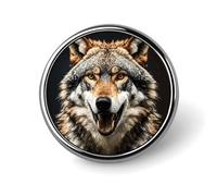 Épinglette ronde en métal légère et durable pour chemises, t-shirts, vestes, Circular, Aluminium, Pas de gemme