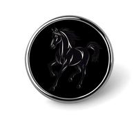 Épinglette ronde représentant un étalon noir, un cheval, idéale pour un usage professionnel ou un mariage. Cette épinglette humoristique est parfaite pour un look original et tendance.